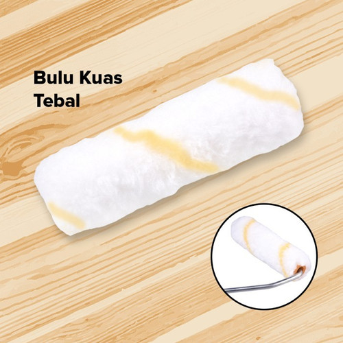 Xander Kuas Cat Tembok Kuas Roll 4 Inch Bulu XD-1195 isi 12 pcs Refill