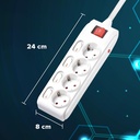 Kenmaster Stop Kontak 4 Lubang F1-44 Switch 4M Stopkontak Colokan Listrik Colokan