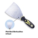 Kenmaster Kape Cat Stainless Steel Gagang Plastik KM-1002 Kape Dempul Kape Stainless - 1,5 INCH