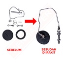 Kenmaster Selang BCP CESS 1,1/4 Inch + Head - SLNG132 / Selang Sink / Selang Afur / Selang Cuci Piring / Selang Wastafel / Selang Bak Cuci Piring