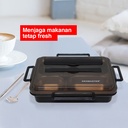 Kotak Makan 4 Sekat KM-014 / Lunch Box Stainless Steel Kenmaster