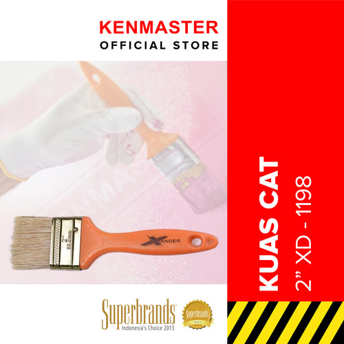 Xander Kuas Cat Tembok Kuas 1 / 2 / 2,5 / 3 / 4 / 5 Inch Gagang Plastik XD-1198