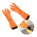 Kenmaster Sarung Tangan Karet Orange XL (1 pasang) - Sarung Tangan Cuci Piring Household Rubber Gloves Sarung Tangan Latex