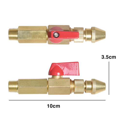 Kenmaster Kepala Semprotan Air Cuci Mobil - KM25 Lurus Kuningan / Kepala Semprotan Selang Air / Penyiram Tanaman / Semprotan Tanaman / Semprotan Cuci Mobil Motor / Water Gun Spray / Nozzle Alat Semprotan / Water Jet Spray / Alat Berkebun