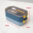 Kotak Makan 2 Susun Free Mangkok + Sendok SY-020 / Lunch Box Stainless