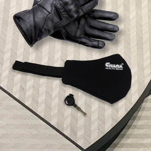 Ghana Masker Serbaguna / Masker Motor HITAM