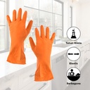 Kenmaster Sarung Tangan Karet Orange XL (1 pasang) - Sarung Tangan Cuci Piring Household Rubber Gloves Sarung Tangan Latex