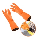 Kenmaster Sarung Tangan Karet Orange M (1 pasang) - Sarung Tangan Cuci Piring Household Rubber Gloves Sarung Tangan Latex