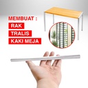 Besi Holo 12.5 x 12.5 x 300 Tebal 1 MM / Besi Hollo / Besi Hollow / Kaki Rak / Kaki Meja