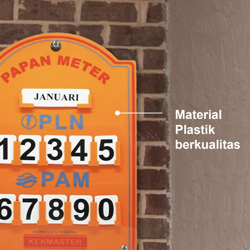 Kenmaster Plastik Stand Meter PLN - Orange
