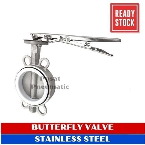 10" Butterfly Valve Stainless Seat PTFE Disc SS 304 Size 10 Inch