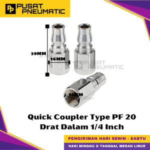 PF 20 Air Quick Release Joint Coupling Coupler Male Connector Compressor Drat Female 1/4" Inch Type PF20