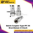 PF 20 Air Quick Release Joint Coupling Coupler Male Connector Compressor Drat Female 1/4" Inch Type PF20