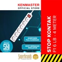 Kenmaster Stop Kontak F1-6 Lubang 4 Meter Stopkontak Colokan Listrik Colokan