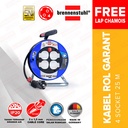 Brennenstuhl Kabel Roll 25 Meter Garant Export -KBRL037-1215056 / Kabel Roll 4 Lubang / Colokan Listrik / Teriminal Listrik / Kabel Sambung / Colokan Sambung