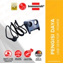 Brennenstuhl Desktop Charger Power 2 Lubang + USB / Charger Desktop / Casan Desktop - Black