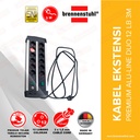 Brennenstuhl Stop Kontak 12 Lubang Premium Alu Line Technics Duo 3 Meter / Stopkontak / Colokan Listrik / Terminal Listrik / Kabel Sambung / Colokan Sambung