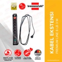 Brennenstuhl Stop Kontak 8 Lubang Premium Line 3 Meter / Stopkontak / Colokan Listrik / Terminal Listrik / Kabel Sambung / Colokan Sambung