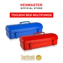 Kenmaster Tool Box Besi 1 Susun Merah / Biru / Toolbox Besi / Tempat Penyimpanan Perkakas / Tempat Penyimpanan Multifungsi - Kotak Perkakas - Kotak Serbaguna - Kotak Peralatan