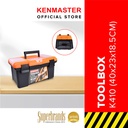 Kenmaster Tool Box Plastik K410 / Toolbox Plastik / Tempat Penyimpanan Perkakas / Tempat Penyimpanan Multifungsi - Kotak Perkakas - Kotak Serbaguna - Kotak Peralatan