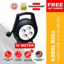 Brennenstuhl Kabel Roll 10 Meter Vario Line -KBRL036 / Kabel Roll 4 Lubang / Colokan Listrik / Teriminal Listrik / Kabel Sambung / Colokan Sambung