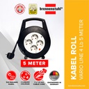 Brennenstuhl Kabel Roll 5 Meter Vario Line -KBRL035 / Kabel Roll 4 Lubang / Colokan Listrik / Teriminal Listrik / Kabel Sambung / Colokan Sambung