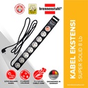 Brennenstuhl Stop Kontak 8 Lubang Super Solid Line Fuse 2,5 Meter / Stopkontak / Colokan Listrik / Terminal Listrik / Kabel Sambung / Colokan Sambung