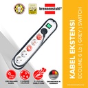 Brennenstuhl Stop Kontak 6 Lubang Eco Line Switch 1,5 Meter Abu-Abu / Stopkontak / Colokan Listrik / Terminal Listrik / Kabel Sambung / Colokan Sambung
