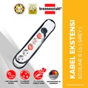 Brennenstuhl Stop Kontak 6 Lubang Eco Line 1,5 Meter Abu-Abu / Stopkontak / Colokan Listrik / Terminal Listrik / Kabel Sambung / Colokan Sambung