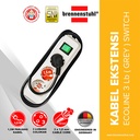 Brennenstuhl Stop Kontak 3 Lubang Eco Line Switch 1,5 Meter Abu-Abu / Stopkontak / Colokan Listrik / Terminal Listrik / Kabel Sambung / Colokan Sambung