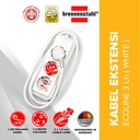 Brennenstuhl Stop Kontak 3 Lubang Eco Line 1,5 Meter Putih / Stopkontak / Colokan Listrik / Terminal Listrik / Kabel Sambung / Colokan Sambung