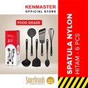 Bevla Kitchen Set 6 Pcs BV-023 / Saringan Spatula / Scraper / Pengocok Telur / Centong - Set Alat Masak (Black)