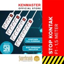 Kenmaster Stop Kontak 1 - 6 Lubang F1 1,5M Stopkontak Colokan Listrik