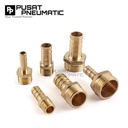1/2" x 1/4" Male Thread Straight Fitting Connector Hose Nepel Brass Nipple Selang Drat Luar Kuningan Drat 1/2 x Hose 1/4 Inch