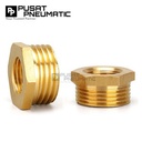 1/2" x 3/8" Male To Female Thread Fitting Connector Vlock Ring Nepel Brass Nipple Bushing Vlok Ring Kuningan Drat Luar 1/2 x Drat Dalam 3/8 Inch