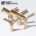 3/8" Y Hose Fitting Connector 3 Way Hose Nepel Brass Nipple Selang Y Kuningan 3 Cabang Hose 3/8 x 3/8 x 3/8 Inch