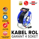 Brennenstuhl Kabel Roll 25 Meter Garant Export -KBRL037-1215056 / Kabel Roll 4 Lubang / Colokan Listrik / Teriminal Listrik / Kabel Sambung / Colokan Sambung