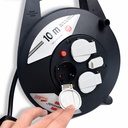 Brennenstuhl Kabel Roll 10 Meter Vario Line USB Charger - KBRL051 / Kabel Roll 3 Lubang / Colokan Listrik / Teriminal Listrik / Kabel Sambung / Colokan Sambung