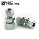 1/4" x 3/8" Reducer Union Connector Tube 1/4 Inch x 3/8 Inch Stainless Steel