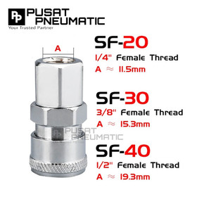 SF 20 Air Quick Release Joint Coupling Coupler Female Connector Compressor Drat Female 1/4" Inch Type SF20