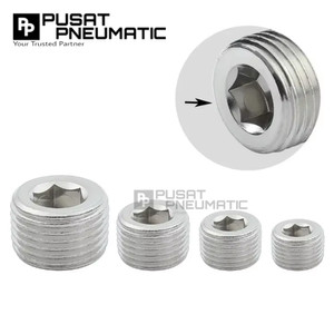 Plug 06 Male Thread Fitting End Plug Connector Fitting Pneumatic Baut L Tanam Penutup Drat Size 3/4" Inch