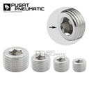 Plug 01 Male Thread Fitting End Plug Connector Fitting Pneumatic Baut L Tanam Penutup Drat Size 1/8" Inch