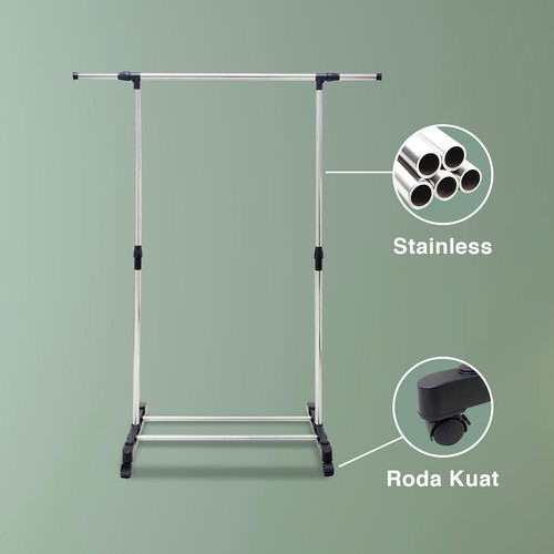 Hanger Single Pole Clothes Rack 5804 - Gantungan Baju