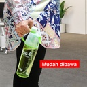 Botol Minum 600ml Plastik Sprayer / Botol Minum Portable Semprot / Botol Minum Olahraga