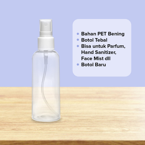 Botol Parfum 100 ML Bottle Spray / Botol Parfum Refill / Botol Parfum Plastik / Botol Plastik