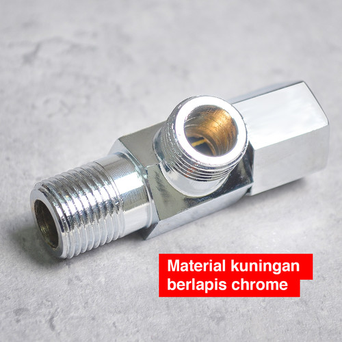 Kenmaster Kran Shower Hex Head 145 GR KM Chrome / Engkol Keran Shower / Engkol Kran