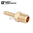 1/2" x 1/4" Male Thread Straight Fitting Connector Hose Nepel Brass Nipple Selang Drat Luar Kuningan Drat 1/2 x Hose 1/4 Inch