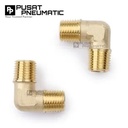 1/4" Male Thread Elbow Fitting Connector Knee Brass Nipple Elbow Drat Luar Kuningan Size 1/4 x 1/4 Inch