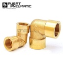 1/8" Female Thread Elbow Fitting Connector Knee Brass Nipple Elbow Drat Dalam Kuningan Size 1/8 x 1/8 Inch
