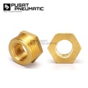 1/2" x 3/8" Male To Female Thread Fitting Connector Vlock Ring Nepel Brass Nipple Bushing Vlok Ring Kuningan Drat Luar 1/2 x Drat Dalam 3/8 Inch